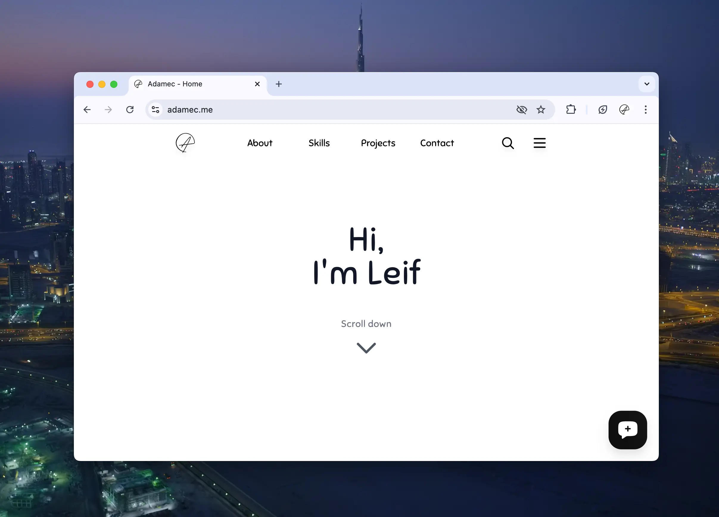 Portfolio Website screenshot